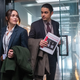 Just once, would it kill CBS to let one of these characters run face-first smack into a glass door? Rebecca Breeds and Lucca De Oliveira on Clarice